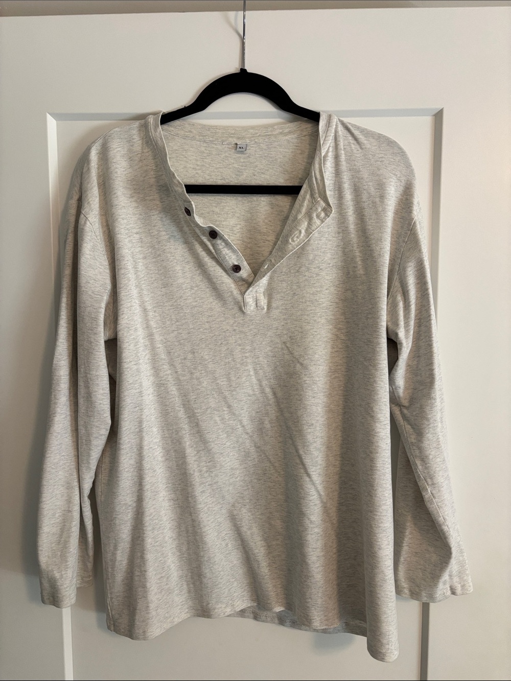 State & Liberty Light Gray Henley Long-Sleeve Shirt